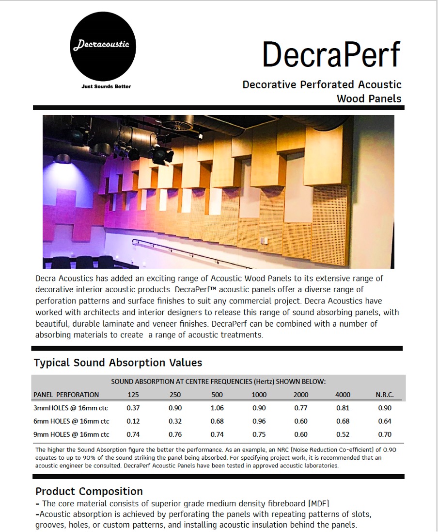 Decra Acoustic Timber Panels Brochure